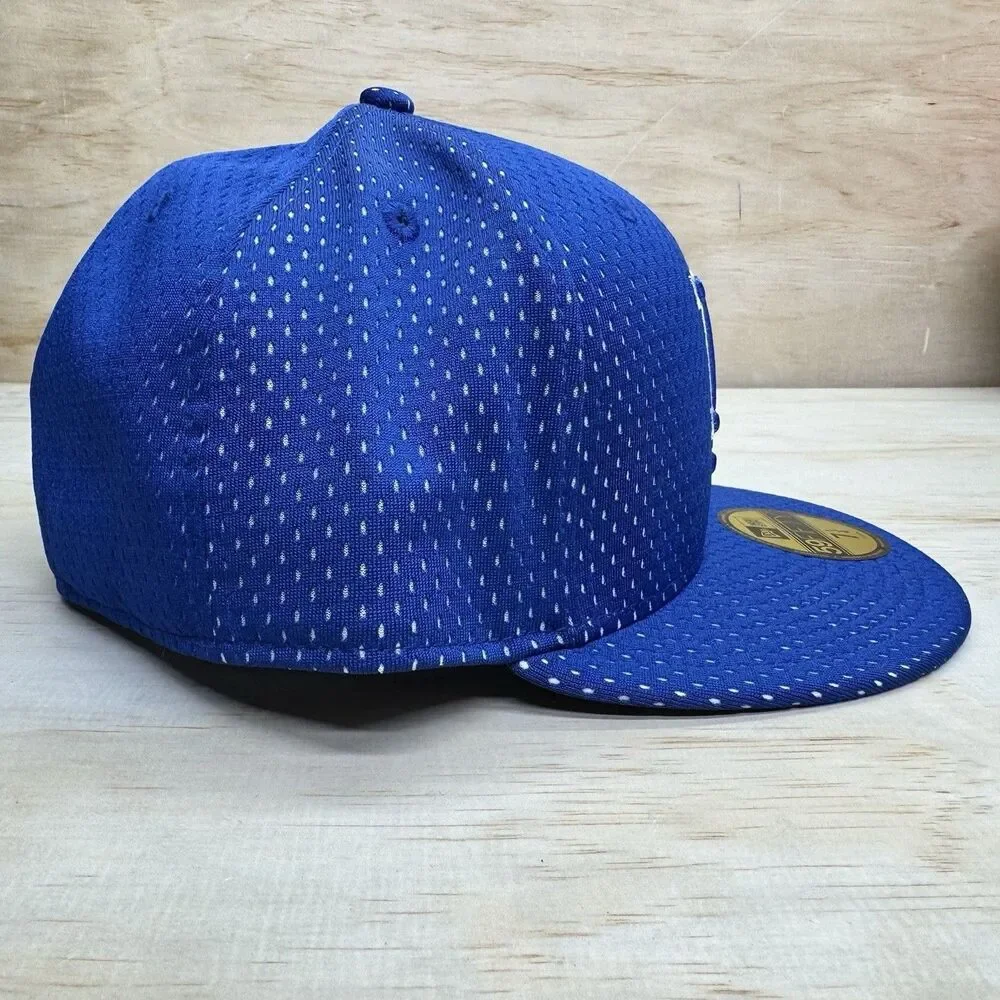 NEW Los Angeles Dodgers New Era 59Fifty Mesh Fitted Cap Hat Blue sz 7 1/8